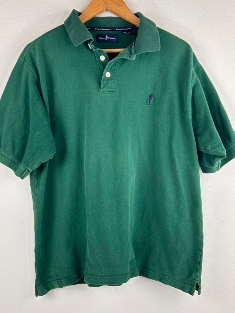 Vtg Payne Stewart Green Casual Men’s Logo Polo Size L
